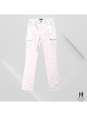 Monfrere Preston Skinny Cargo Pants Vintage Coated Sz 33 x 32 Light gray